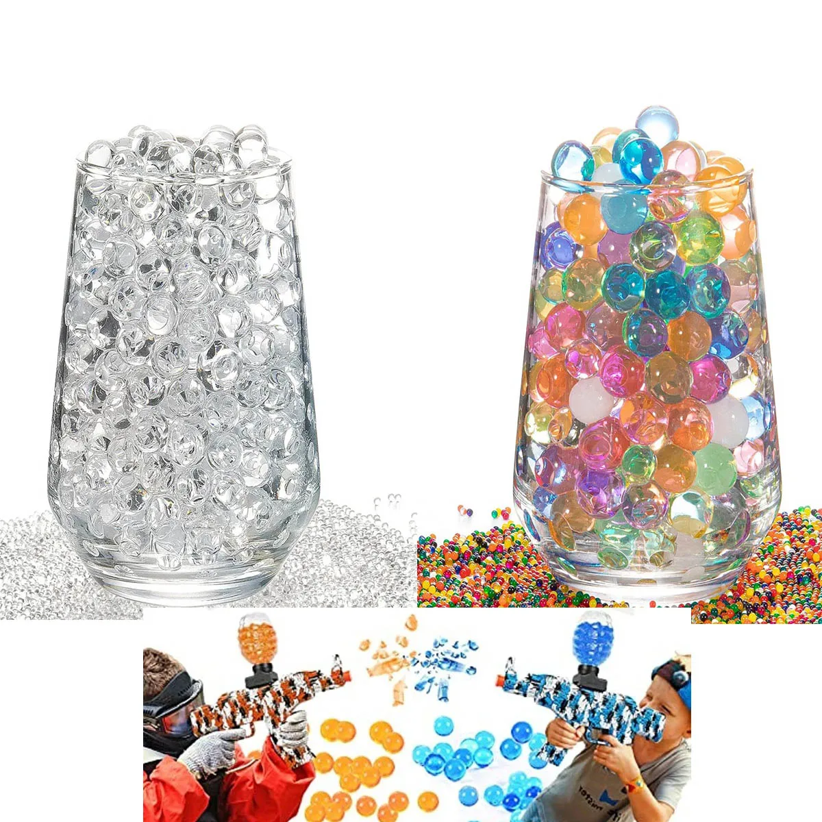 

5,000Pcs Home Decor Gel Water Balls Jelly Beads DIY Gem Beads Crystal Pearl Accessories for Orbeez Hydrogel Floral Vase Planting