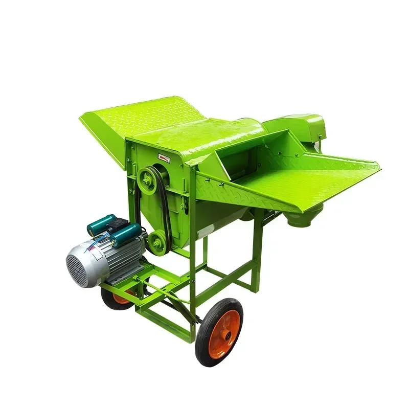 Home Electric Modern Rapeseed Wheat Thresher Agricultural Soybean Sorghum Sesame Rice Threshing Machine Full Feeding Wheat Thre
