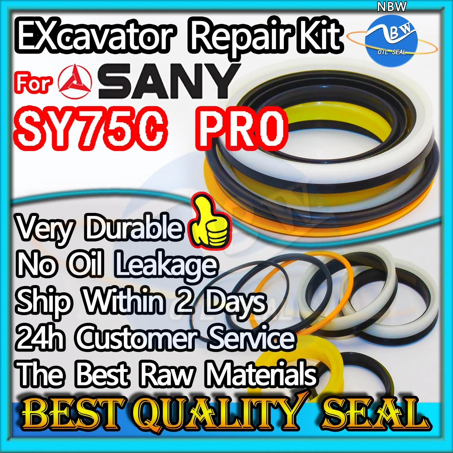 

For Sany SY75C PRO Seal Kit Excavator Repair Oil High Quality Pump Digger Clamshell Shovel Adjust Swing Gear Center Joint Gasket