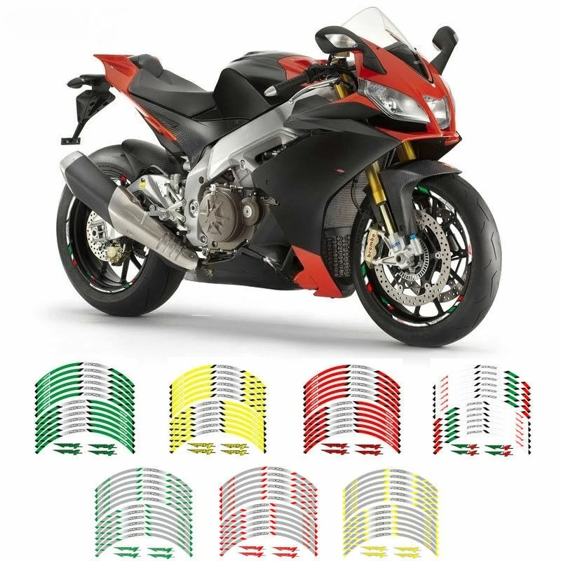 

Высокое качество для APRILIA RSV4 R RF RR полосы логотип наклейки на колеса ленты наклейки аксессуары для мотоциклов