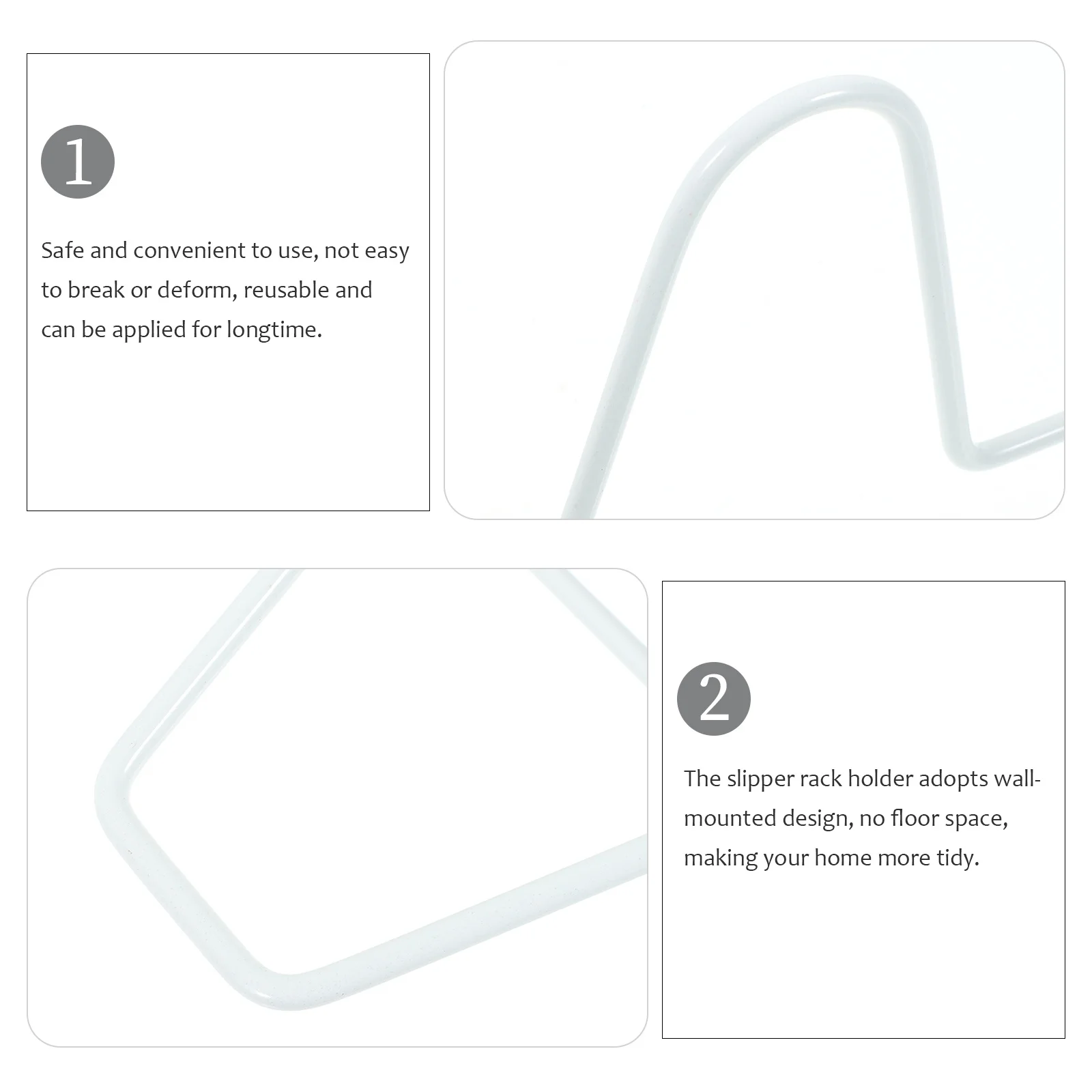 

Wall Mounted Shoe Rack Punch-Free Slippers Storage Rack Hallway Bathroom Shoe Hanger Wall Organizer No Damage Bathroom Organizer