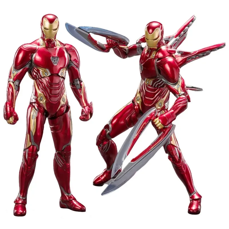 In Stock ZD Marvel Avengers Toys Iron Man MK50 Anime Action Figure Nanometre Laser Cannon War Armor Joint Movable Doll Toy Gift