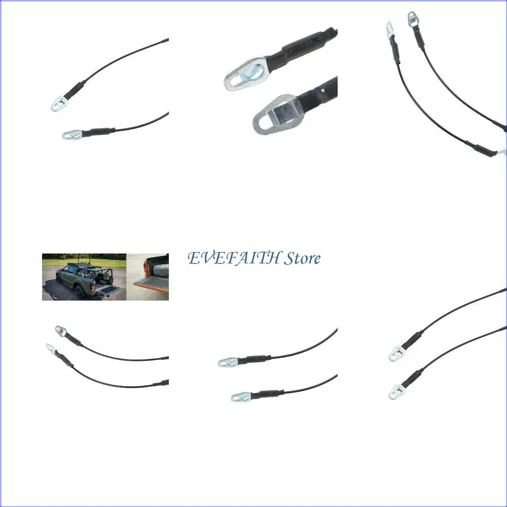 

124B Replacement Pair Set of Rear Tailgate Cables F37Z9943052A Automotives- Accesories Compatible for Vehicle Auto Car