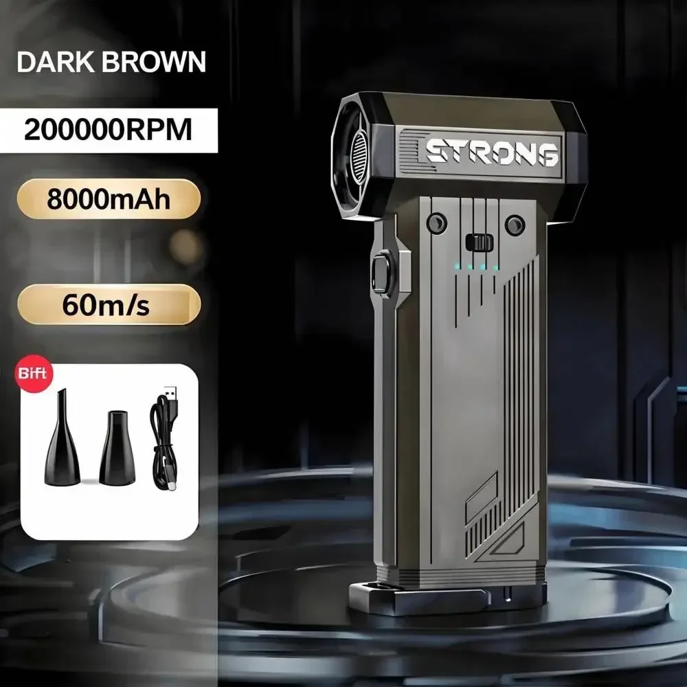 200000RPM 터보 팬 제트 에어 더스터 230g 고강도 블로잉 포스 브러시리스 모터 타입-C 충전 60m/s 풍속 휴대용 블로어