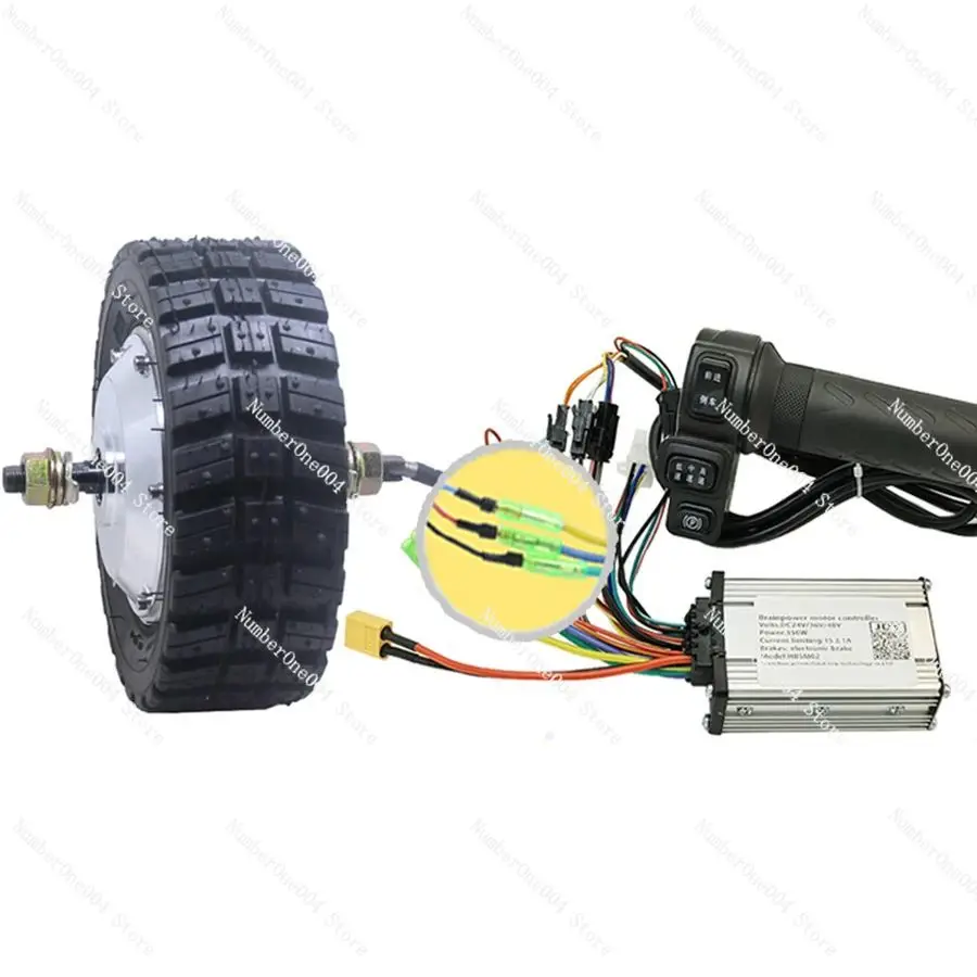 8 Inches 24V DC Toothed Brushless Wheel Motor At Low Speed High Torque Robot Diners Tools Track Electric Car