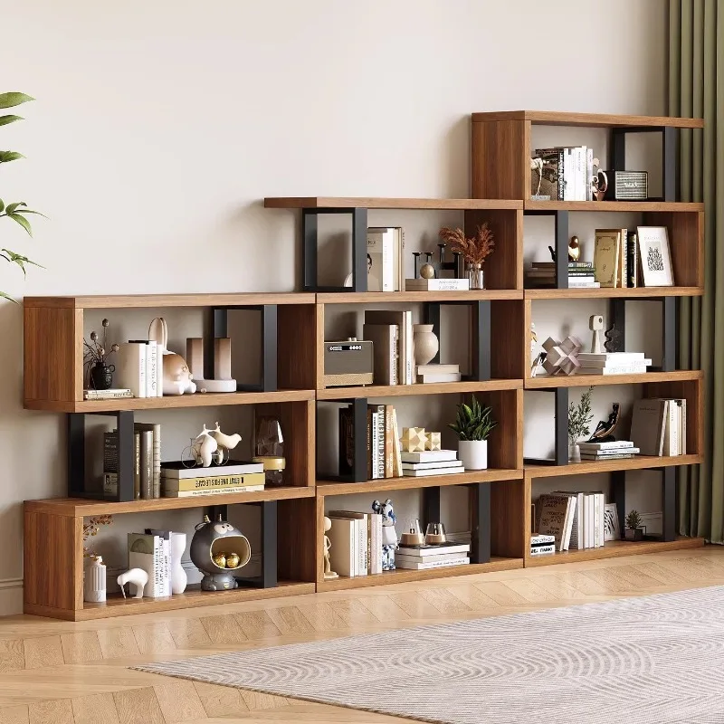 

Bookshelf Floor-to-ceiling storage shelf Steel wood wall shelf Storage rack