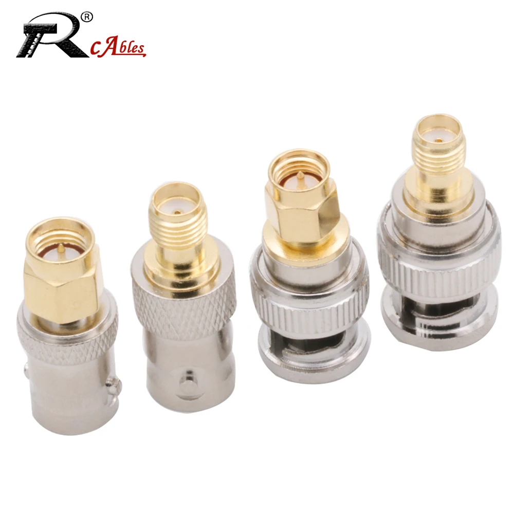 

4Type BNC to SMA Connectors SMA BNC Adapter Male to Female for Antenna Extension Coaxial Cable SMA to BNC RF Connector Kits