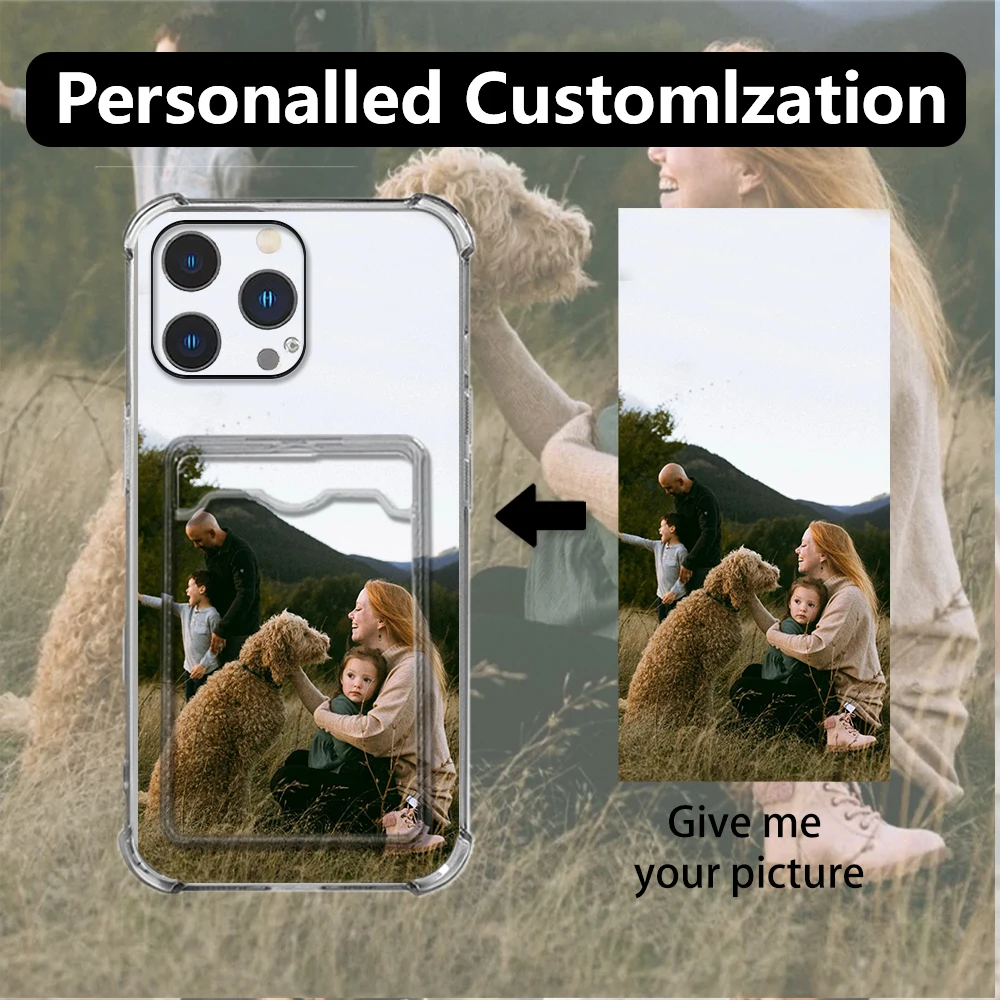 آيفون 16 15 14 13 12 11 برو Xs ماكس Mini SE 2020 2022 16e X XR 6 6s 7 8 Plus لتقوم بها بنفسك جميل Fam صور حافظة بطاقات فتحة مخصصة