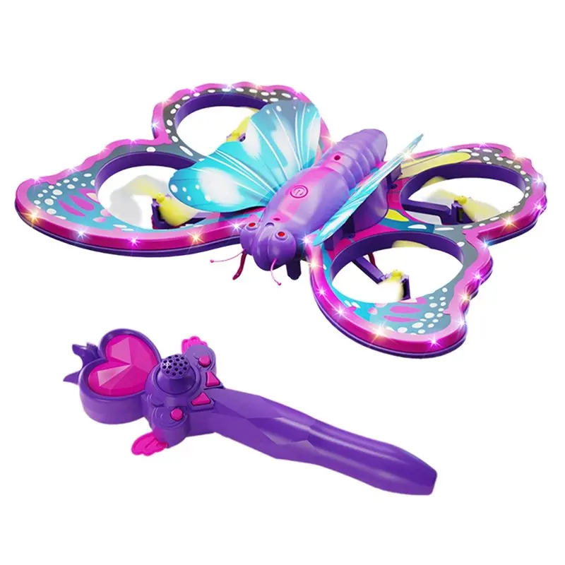 A63T-V40 Glitter Butterfly Remote Control Quadcopter RC Aircraft 2.4Ghz Mini Drone Gravity Sensing Gift For Kids