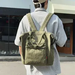 New Style Artsy Backpack Female Korean Version High School Student Backpack Leisure Canvas Travel Large Capacity Backpack Tide