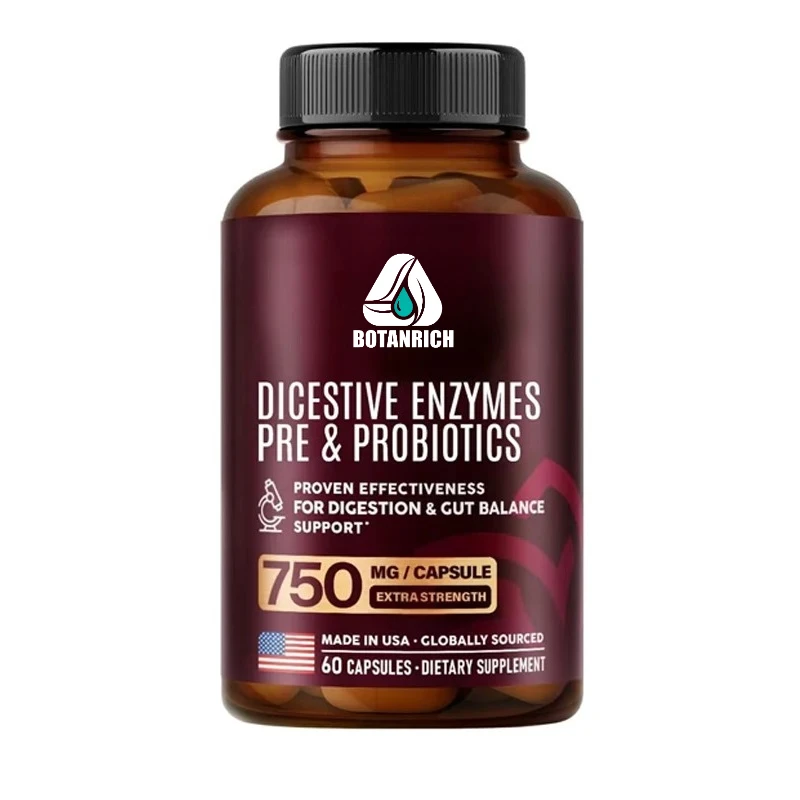 Digestive Enzymes - Multiple Enzymes, Bromelain, Probiotics and Prebiotics - Digestive and Intestinal Support, Relieve Bloating