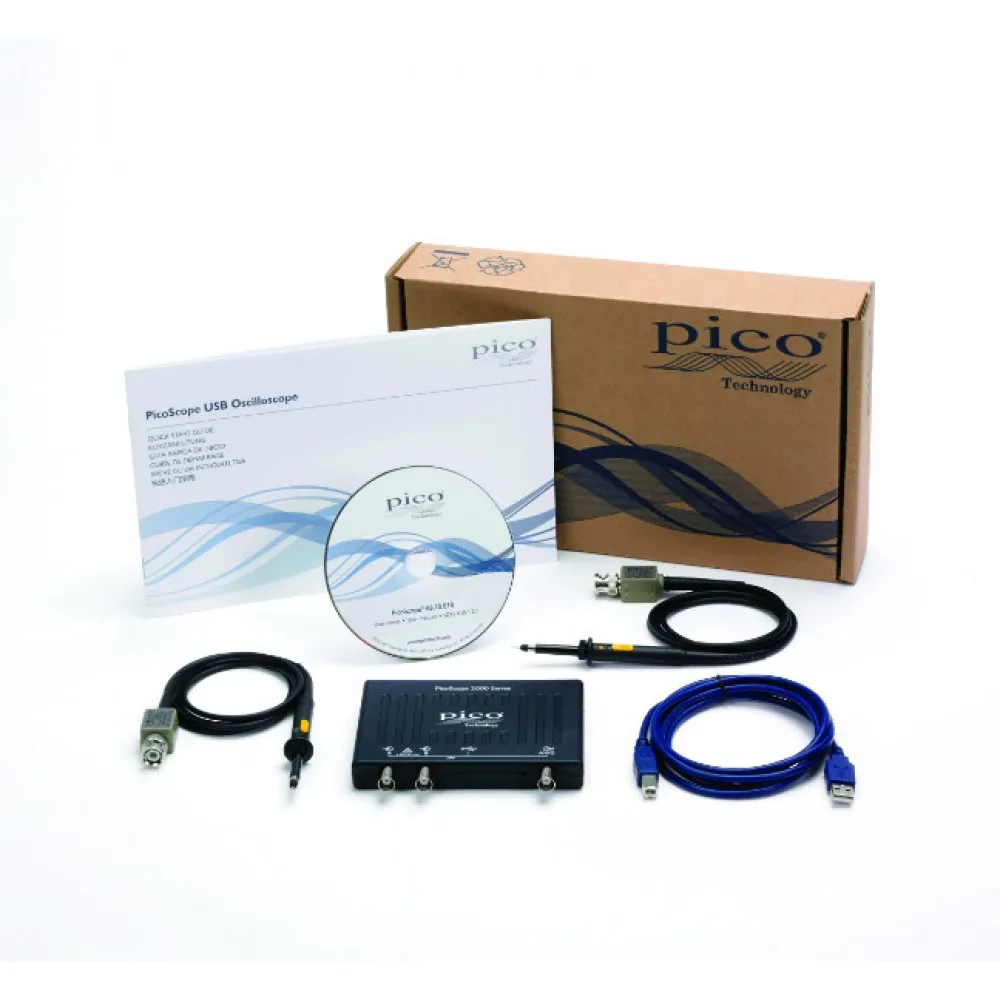 PICOSCOPE 2208B PICO TECHNOLOGY PC USB Oscilloscope, Digital Triggering, PicoScope 2000, 2 Channel, 100 MHz, 1 GSPS, 128 Mpts