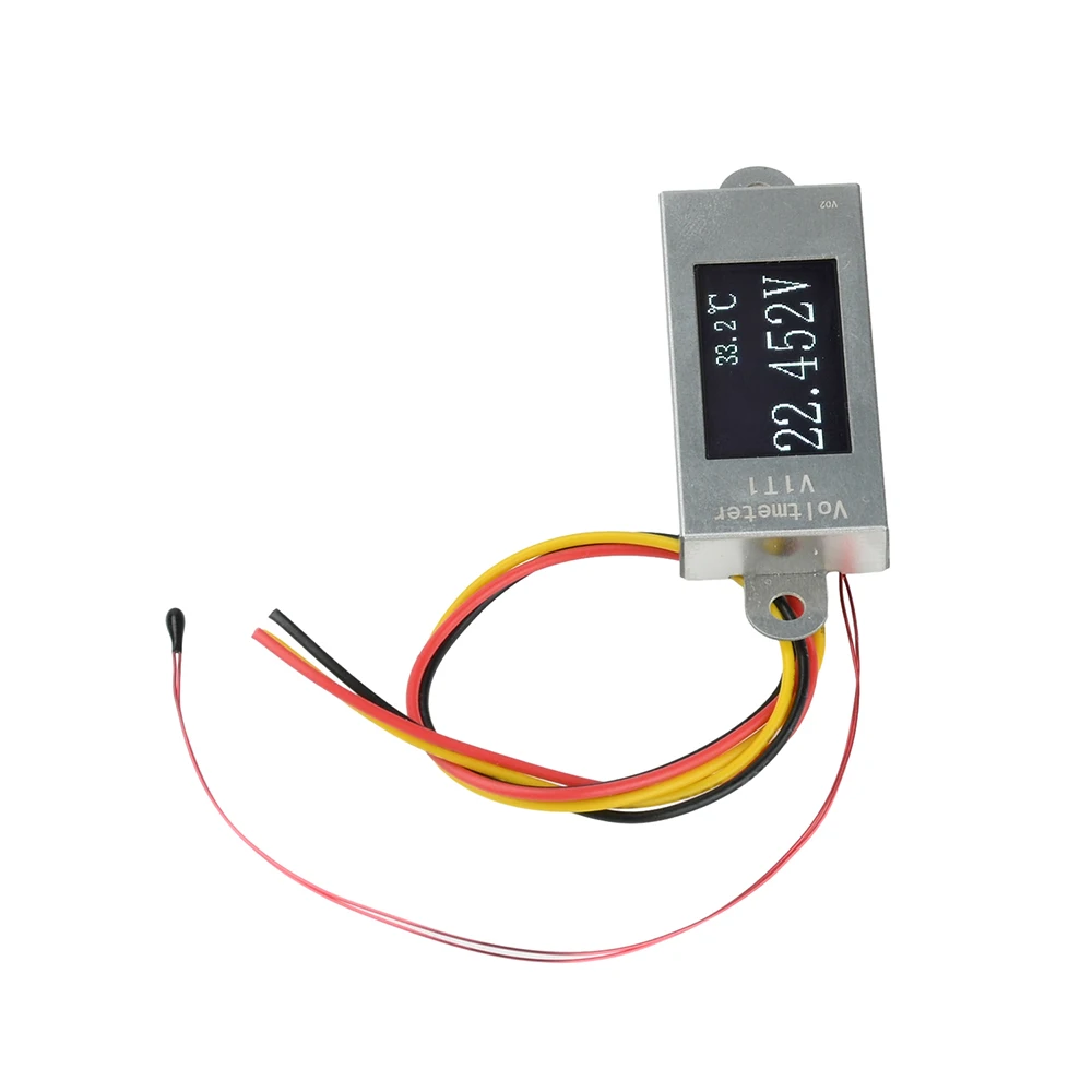 Mini-Digital-Voltmeter 0,77-Zoll-OLED 128x64 DC 0-30V Spannungs- und Temperaturmonitor 12-Bit-ADC Hochpräziser Spannungstester – Detail 18