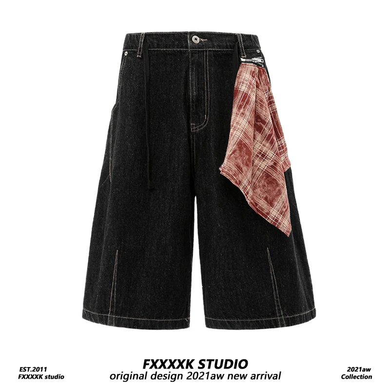 

Оригинальные джинсы FXK в американском ретро-стиле, свободные широкие брюки средней длины (7 футов) из денима оригинального цвета