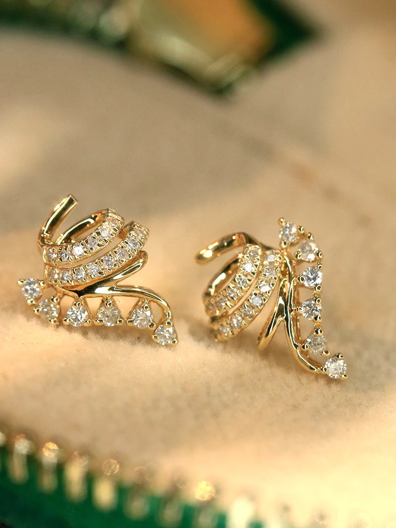 LUOWEND Orecchini in oro bianc - Diamond Stud Earrings recensione e prezzo
