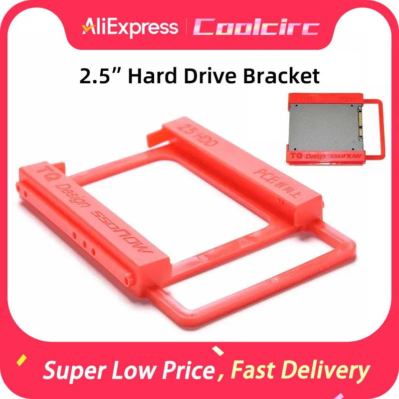 

Универсальный SSD HDD от 2,5 до 3,5 дюйма, экологический пластиковый адаптер, монтажный кронштейн, держатель жесткого диска для настольного ПК