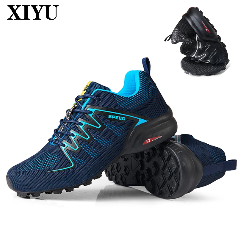 

XIYU Autumn Hot Selling Hiking Shoes Men's Motorcycle Shoes Knitted Breathable Cycling Outdoor Hiking Non-slip Cycling Shoes