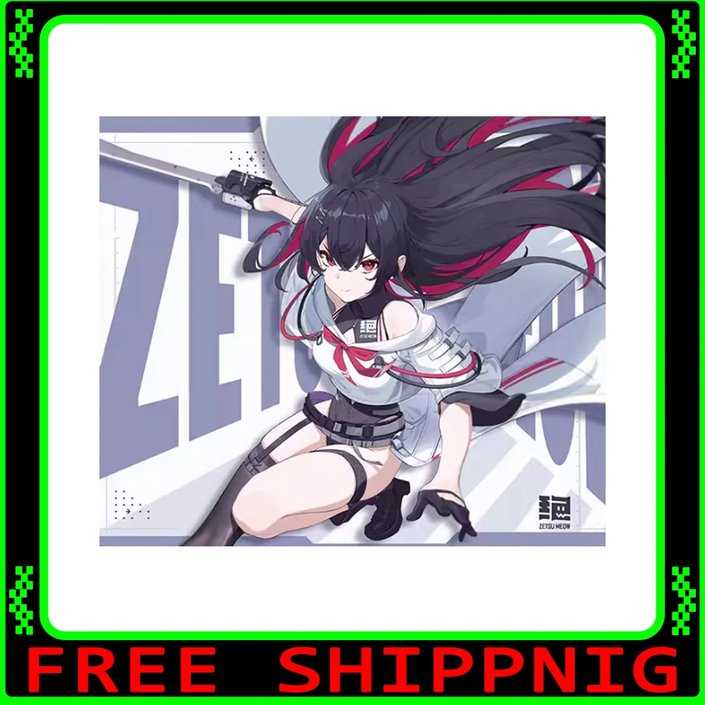 

Zetsu Meow Ren FPS Control MousePad из тонкой ткани, мягкая, гладкая, противоскользящая, для CSGO PUGB Valorant APEX, аксессуары для ПК, подарки