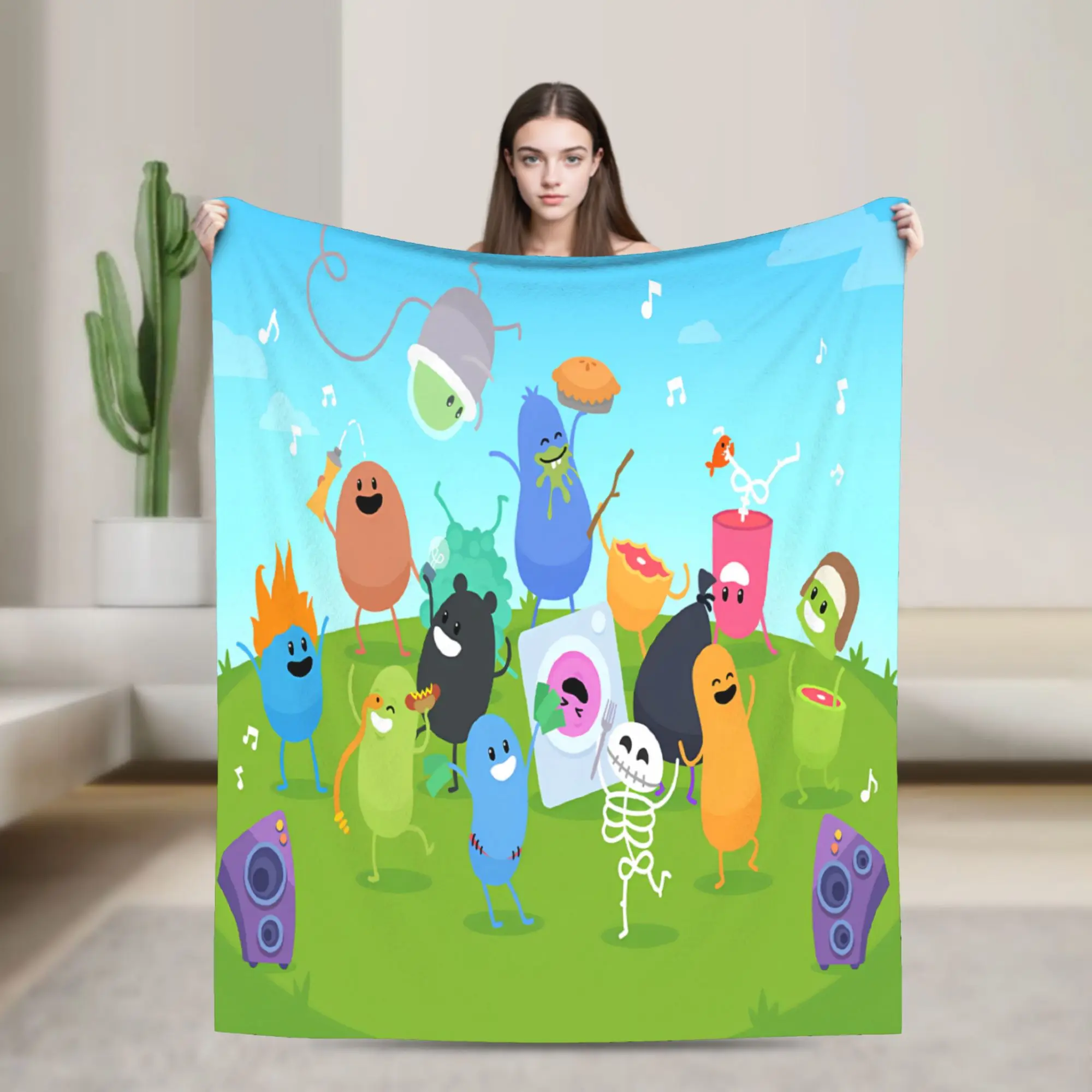 Dumb Ways To Die Blanket  Soft Graphic Plush Throw Blanket For Bedroom Camping Flannel Bedspread Bed Cover