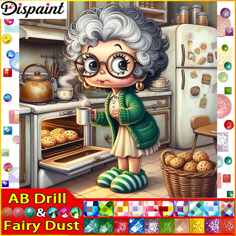 Dispaint Fairy Dust AB Square/Round Drill 5D DIY Diamond Painting 