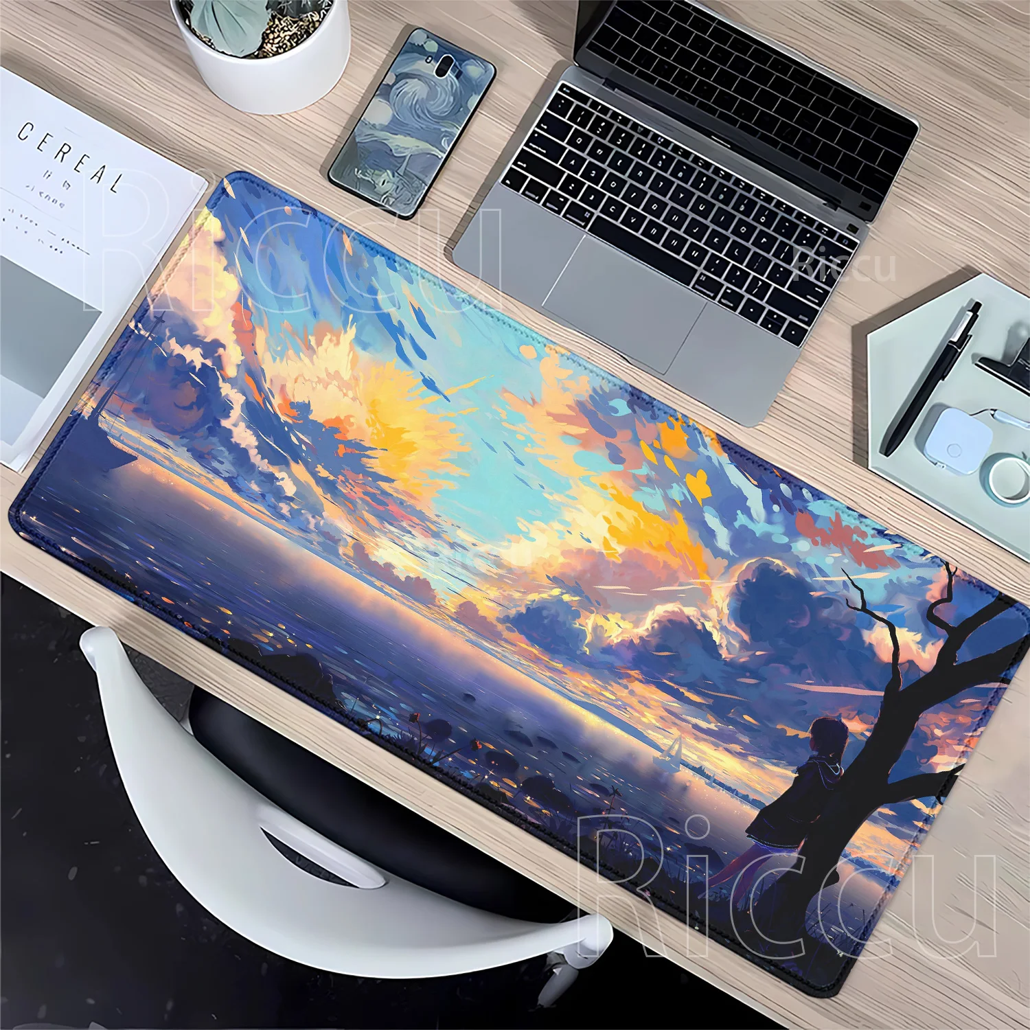 Anime Girl Scenery XXL Rubber Gaming Large Mouse Pad Computer Offices Accessories Mousepad Keyboard HD Printing Office Desk Mat