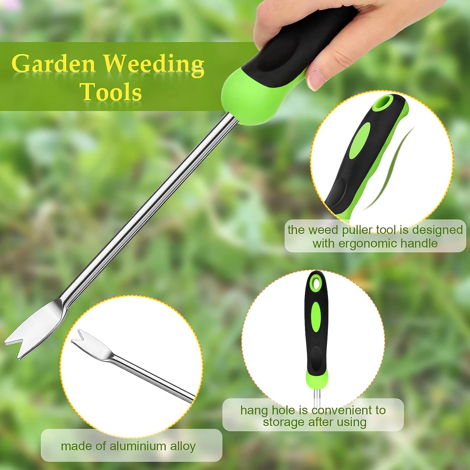 Professional Grade Top-Notch Ergonomic Stainless Steel Hand Weeder Tool with High-Quality Premium Design for Effortless Garden W