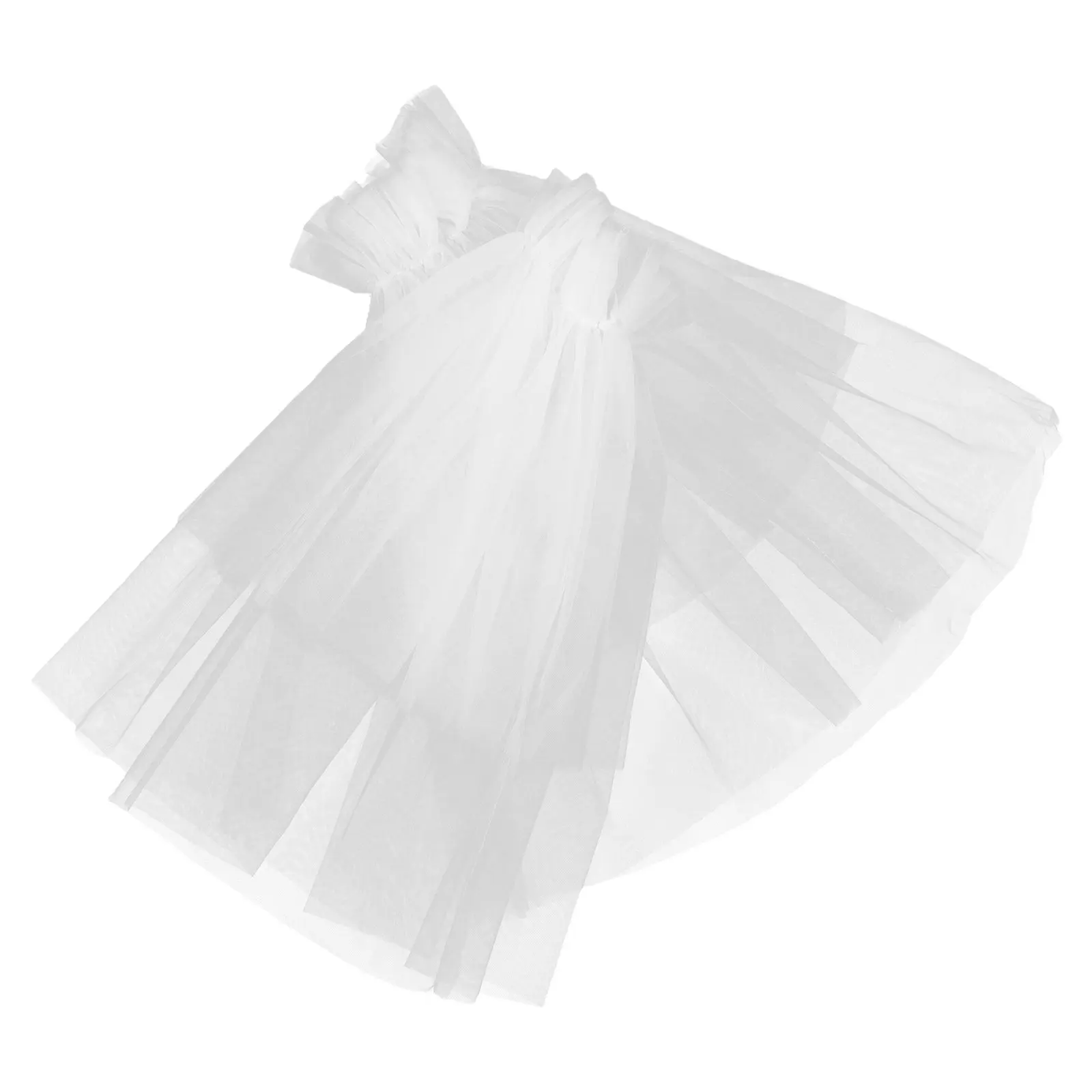 1Pair White Bridal Puff Sleeves Detachable Long Tulle Lace Gloves Wedding Dress Accessories Summer Wedding Gloves Fairy Sleeve