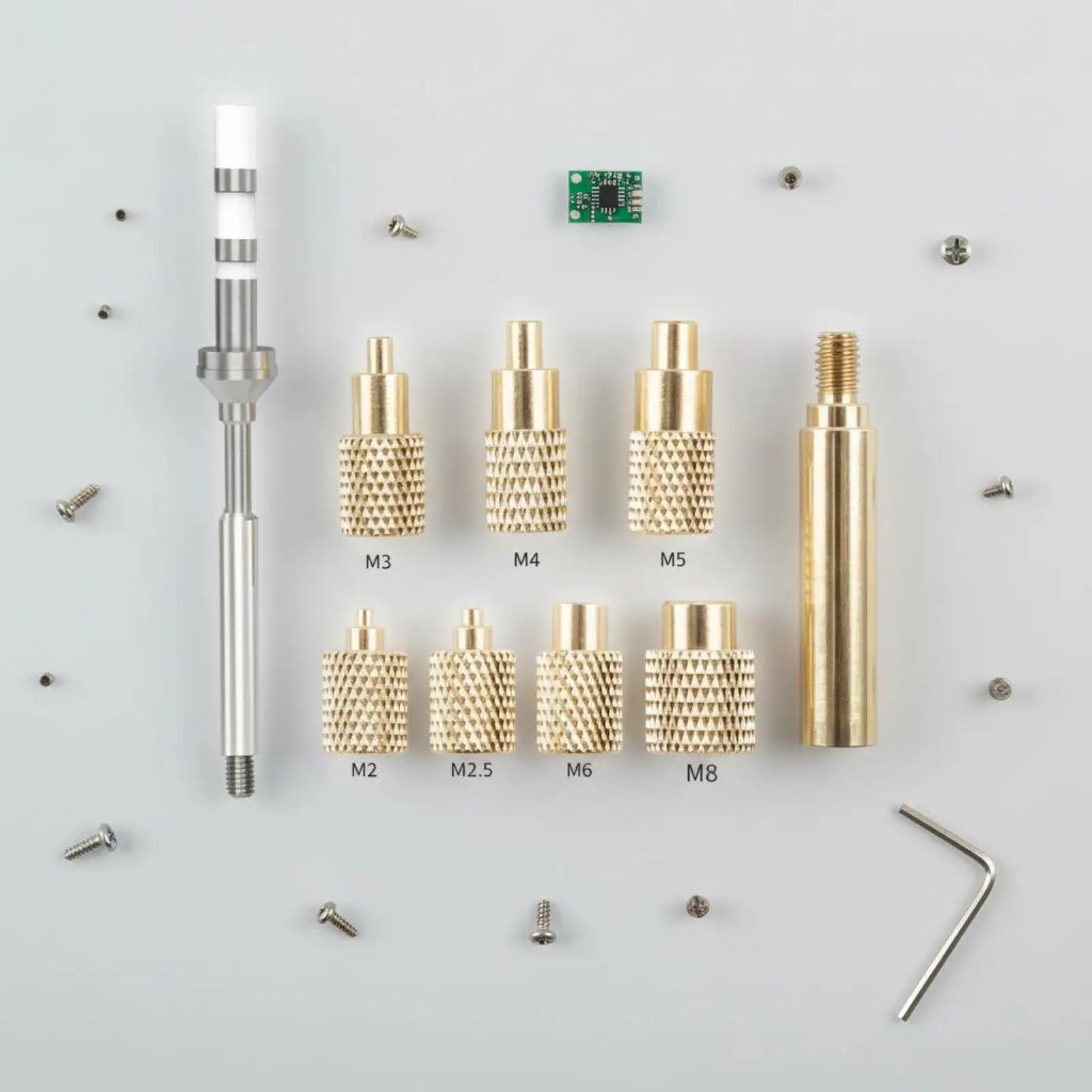 Soldering Iron Tip End Face Brass Heat Insert Adapter for Secure 3D Printing for Heat Insertion Iron 100 TS101 Pinecil