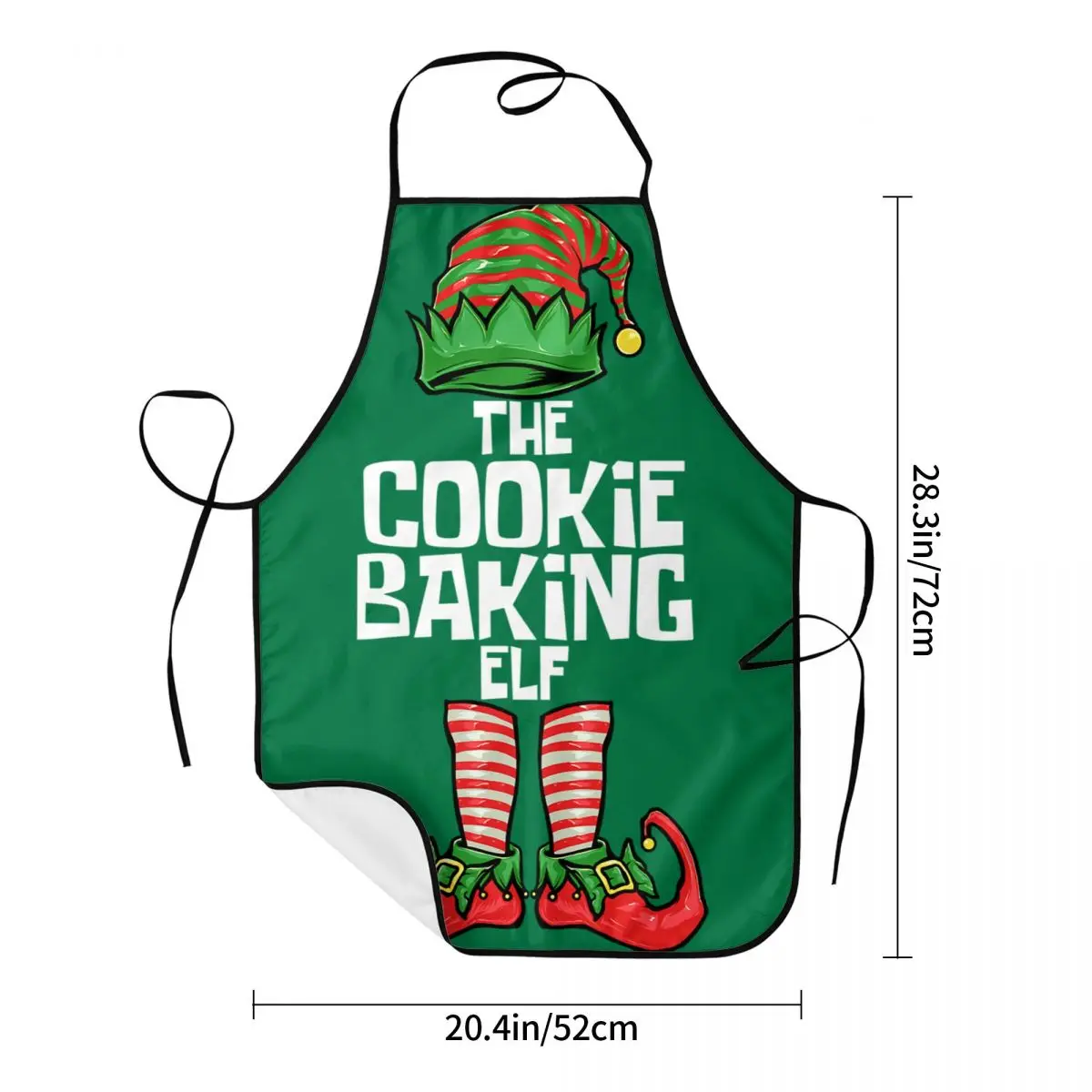 Christmas Cookie Baking Elf Apron Women Men Unisex Bib Kitchen Cooking Tablier Cuisine Chef Gardening