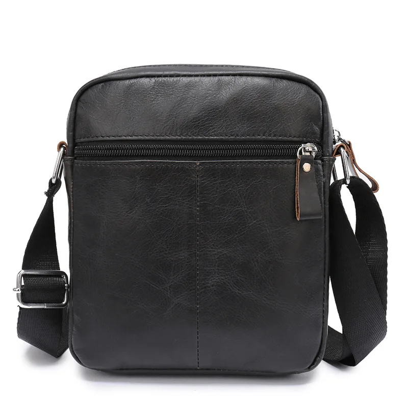 Bolsa De Ombro Crossbody De Couro De Cera Para Homens, Maleta De Couro Genuíno, Sacos De Mensageiro, Novo