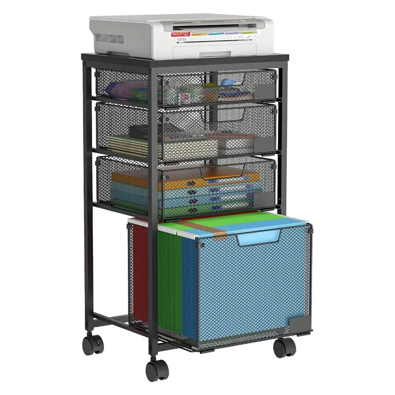 

Movable file cabinet home office multifunction with drawer storage