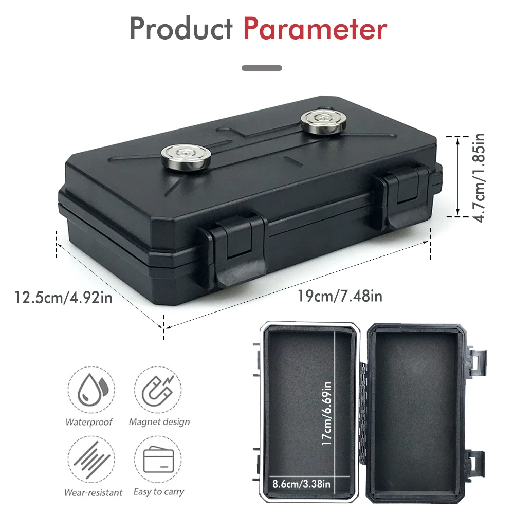 Portachiavi magnetico impermeabile Undercar Keybox sotto l'auto Portachiavi impermeabile Portachiavi magnetico esterno Robusto portachiavi portatile