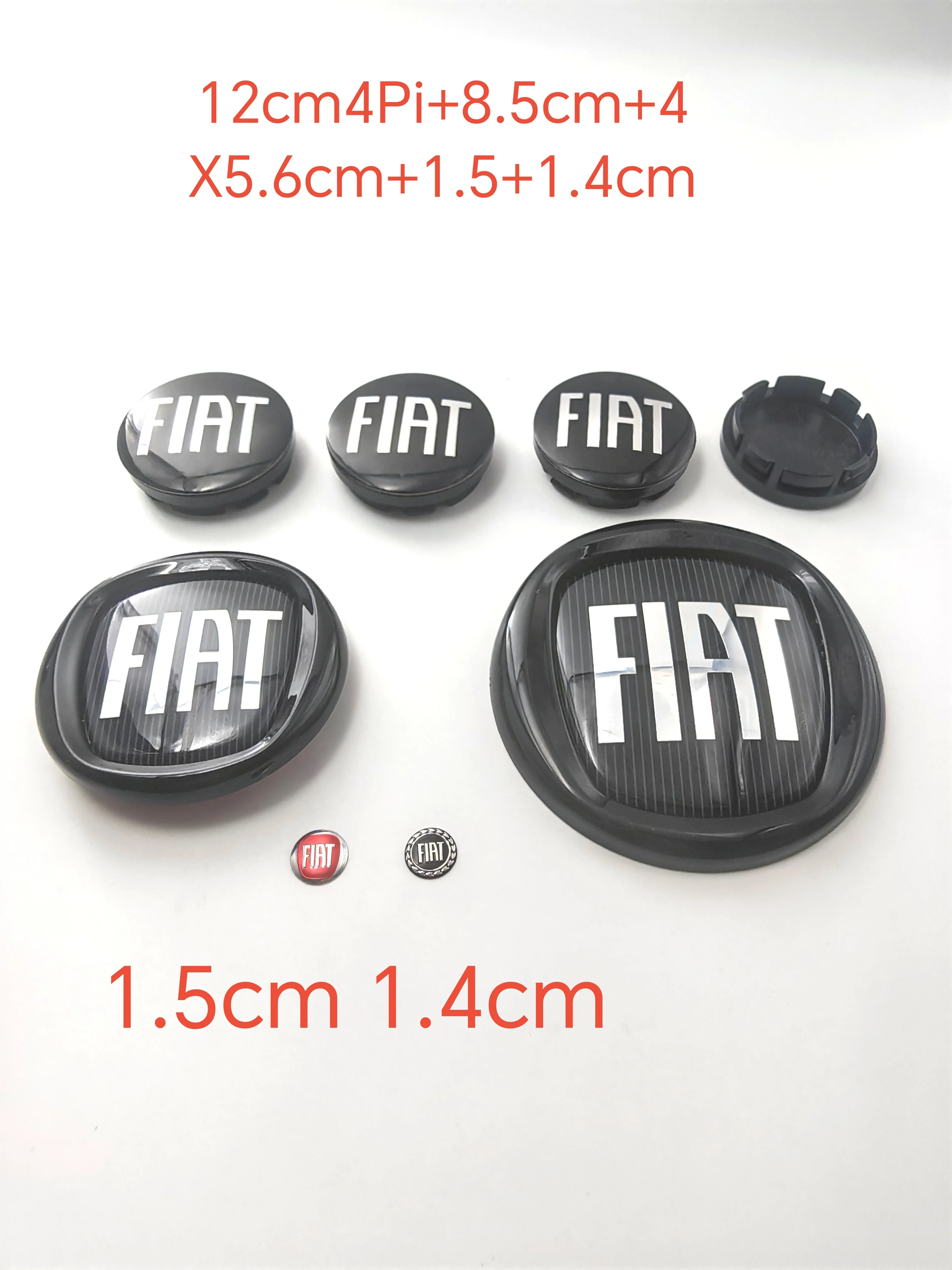 8 peças, 120mm, 85mm, Emblemas de Logotipo de Carro para FIAT, Emblema de Capô Dianteiro, Emblema Traseiro de Porta-Malas, Acessório para Doblo, Tipo, Panda, Ducato, Fiorino, Gr