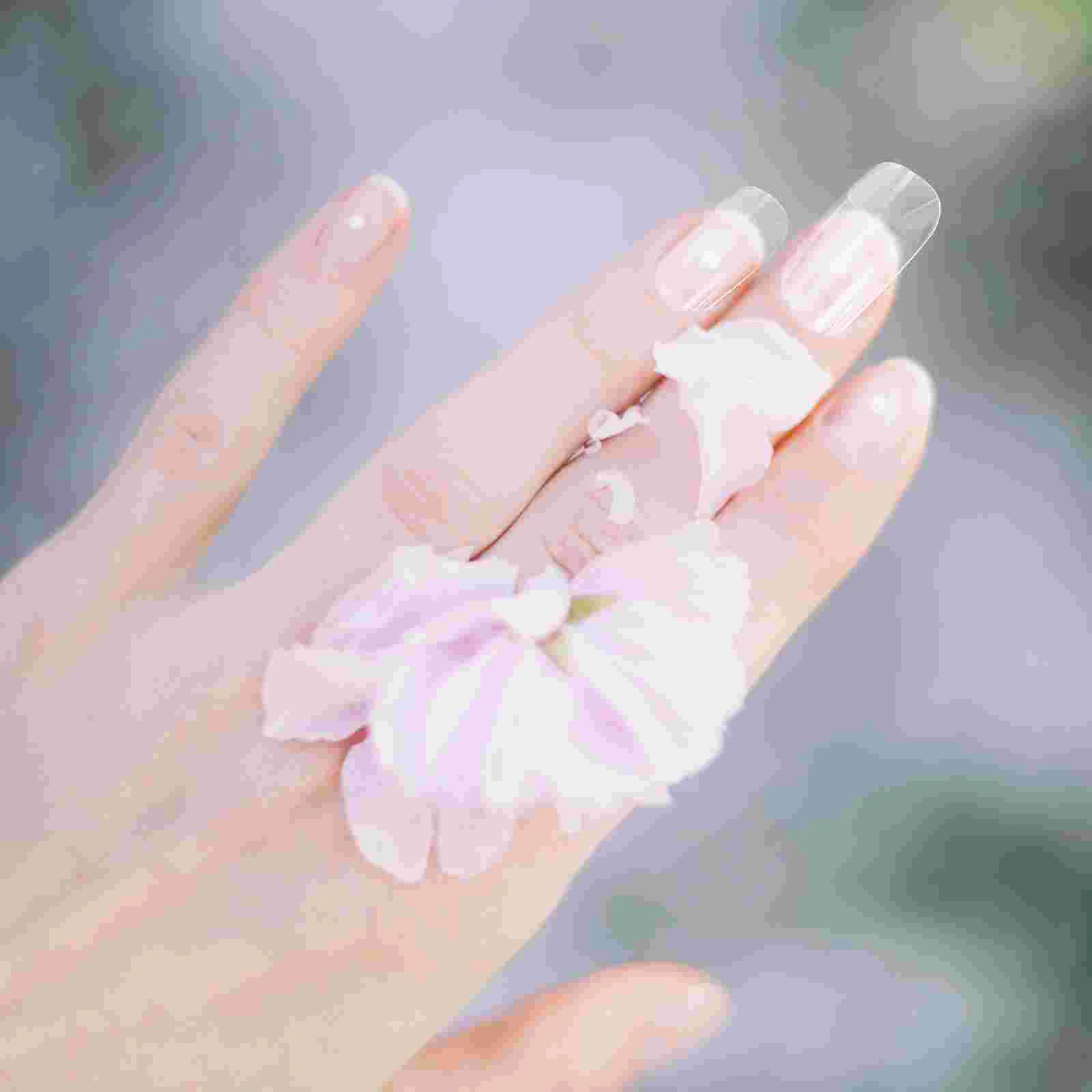 120 Stück transparente Nagelaufkleber mit vollständiger Abdeckung, künstliche Nägel, ABS-Material, Ornament