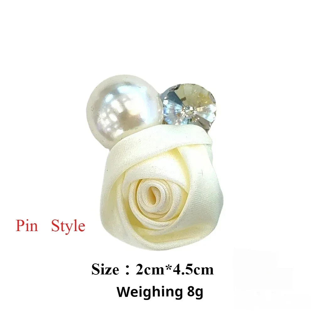 الربيع غزل روز القماش ملصق فتاة حلوة زهرة اللؤلؤ DIY بها بنفسك إكسسوارات الشعر دبوس الشعر مجوهرات الملابس الأحذية والجوارب والاكسسوارات