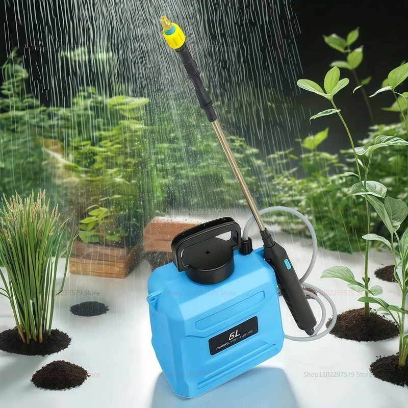 حقيبة ظهر بخاخ زراعي كهربائي سعة 5 لتر، رذاذ المبيدات لتطهير الضغط العالي لري حديقة المزرعة