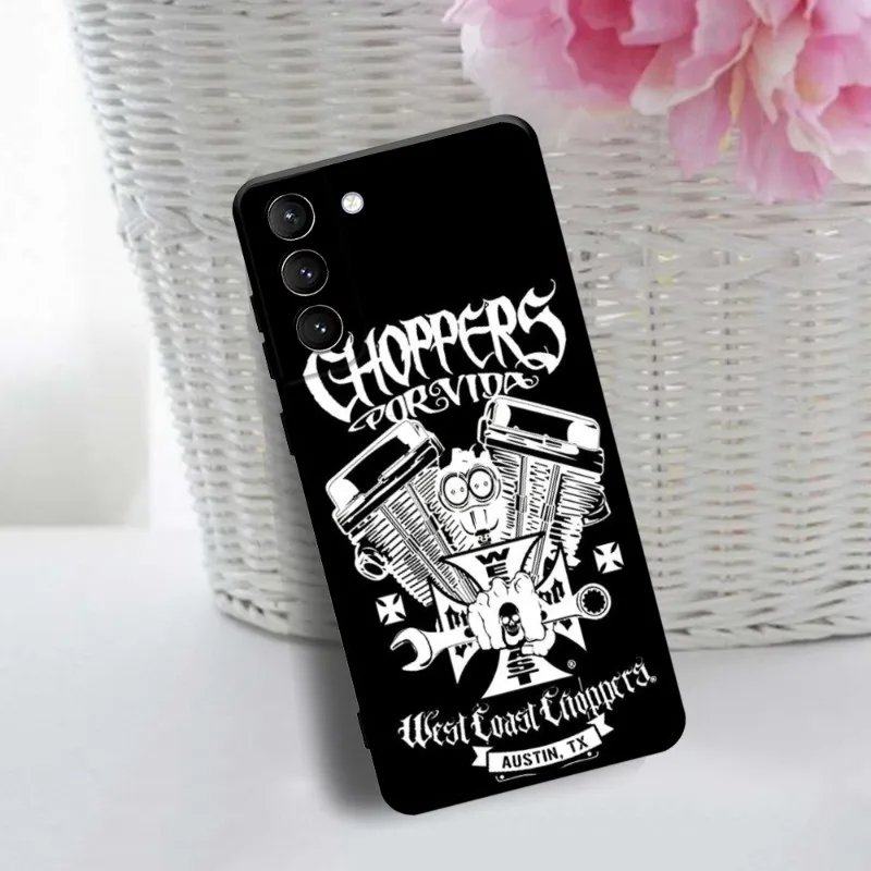 West Coast Choppers Model Cross Austin Texas Phone Case For Samsung Galaxy S22 23 21 S20 FE Ultra S10 S9 Plus 20Ultral Cover