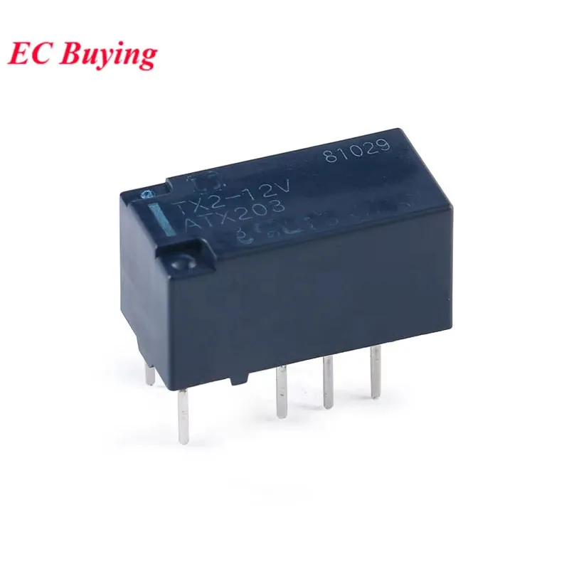 5Pcs/1pc Signal Relays DC 5V 12V 24V 2A TX2-5V TX2-12V TX2-24V ATX204 ATX203 ATX209 tow Open tow Closed Power Relais 8 Pins