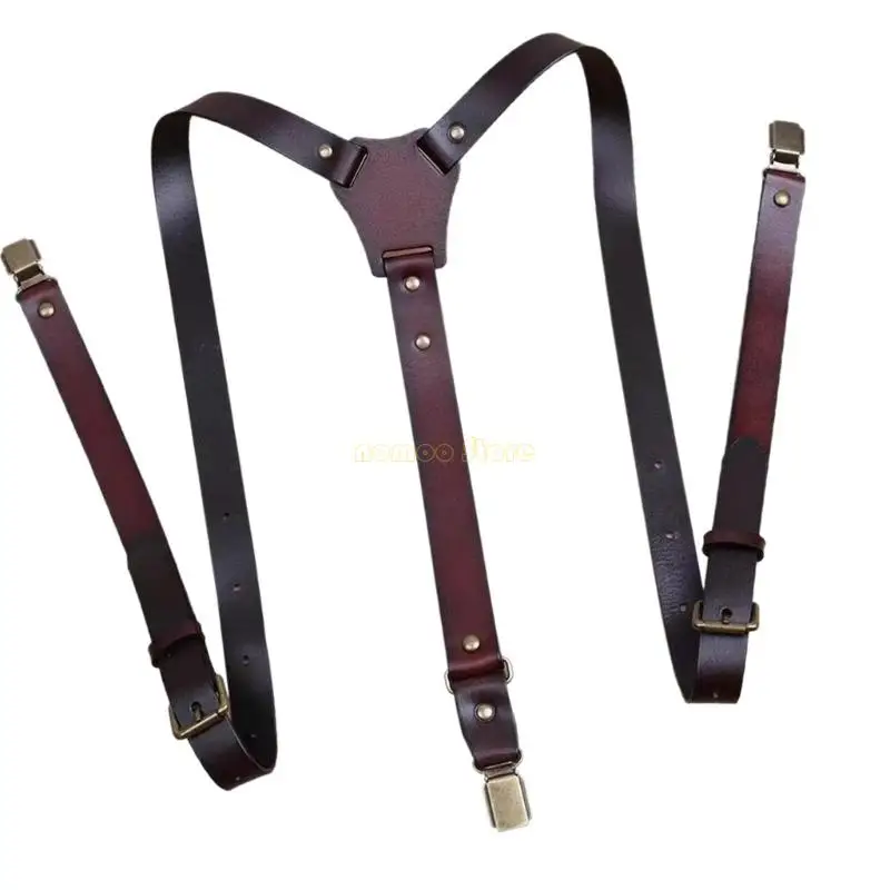 31BF MENS PU LEATHERES مع مقطع سهل على خطاف الحدث الرسمي حزام الكتف #3