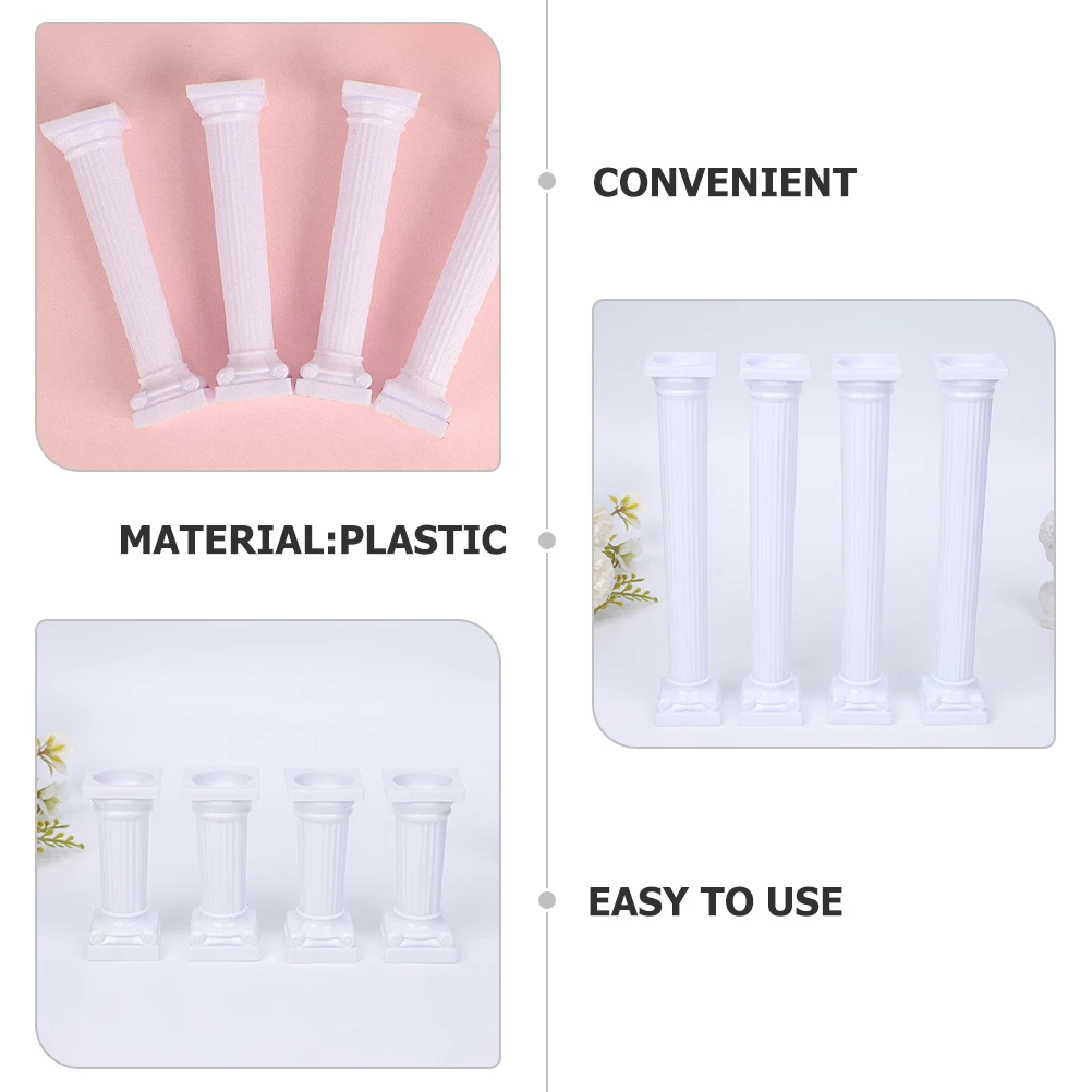 

24 Pcs Tier Supports Stand 7 12 5cm 17 5cm Cake Stands For Wedding Cakes Wedding Reception Dessert Display Stands Pillars