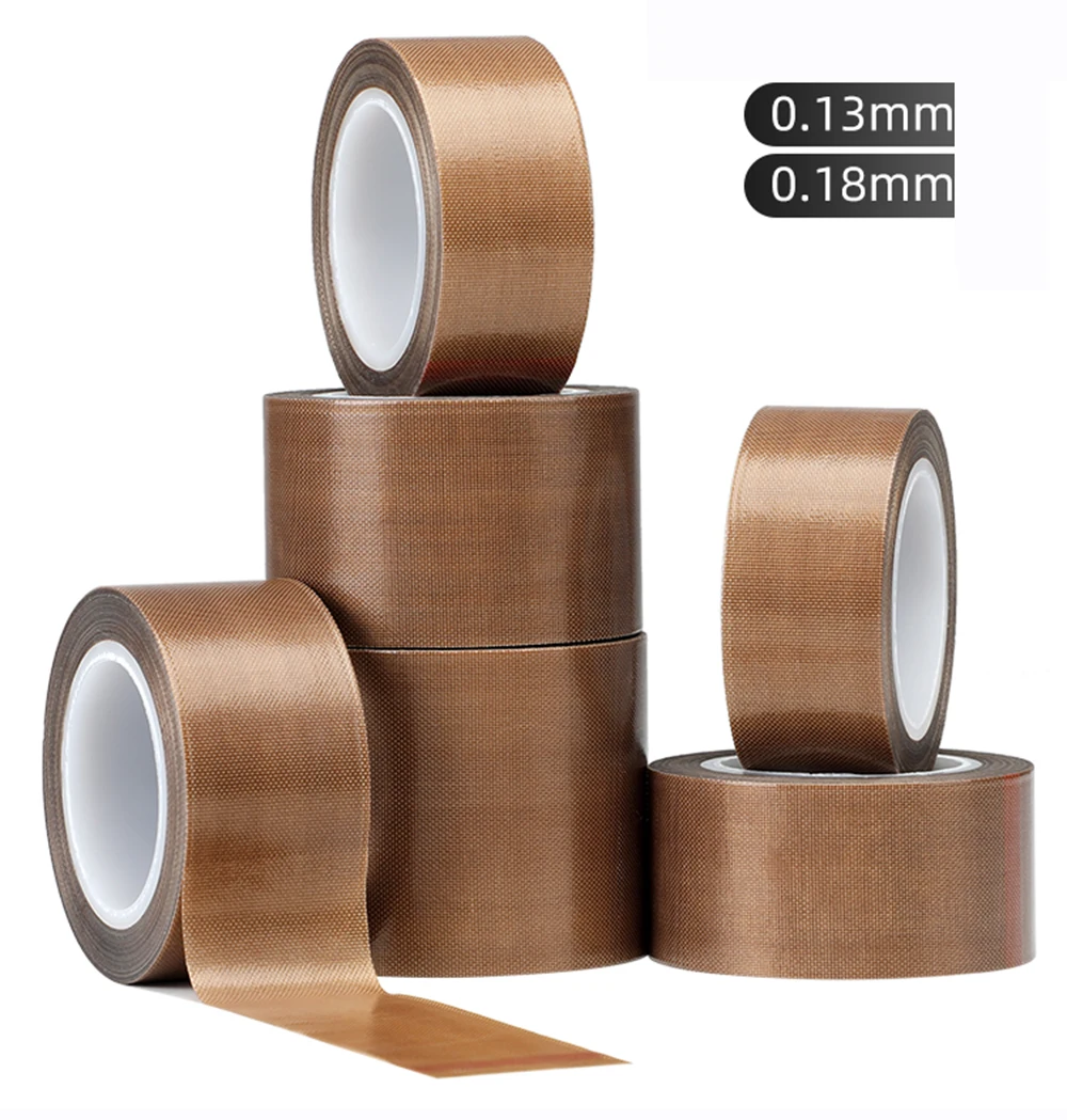 0.13/0.18mm 300 Degree High Temperature Resistance Adhesive Tape Cloth Heat Insulation Sealing Machine PTFE Tape
