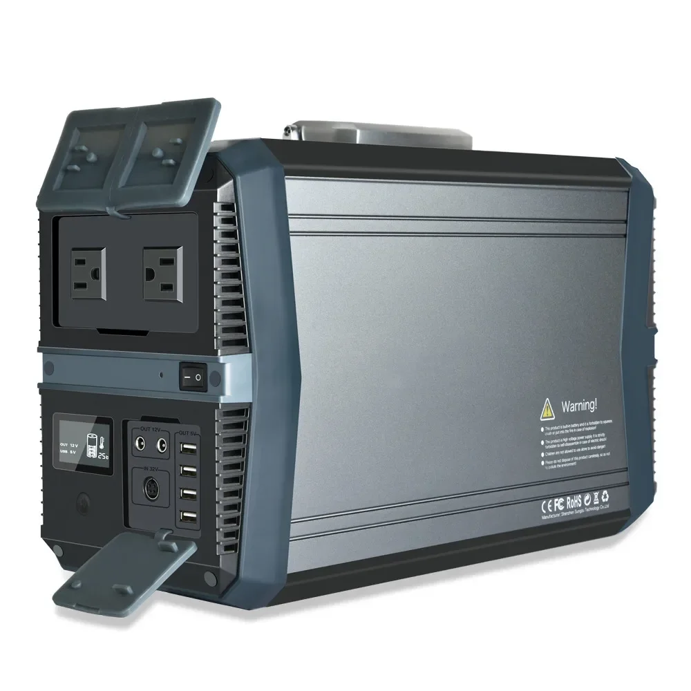 

1500W Portable Power Station Solar Generator Lithium Battery Backup Home Outdoor Warehouse Scooter Use 110-240V 220V