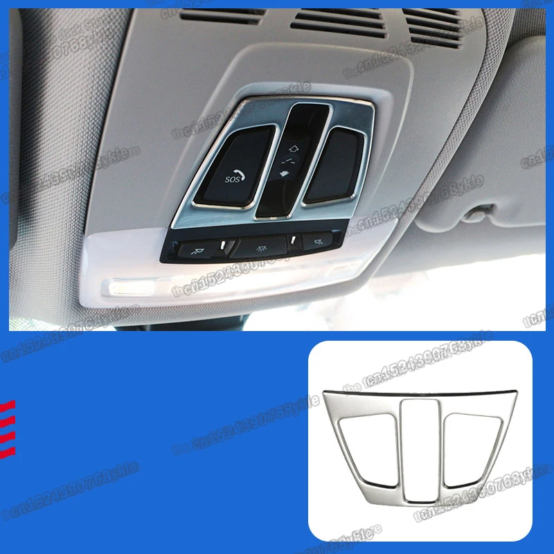 carbon fiber car roof reading light frame trims for bmw 1 series f20 118 120 2012 2013 2014 2015 2016 2017 2018 F22 accessories