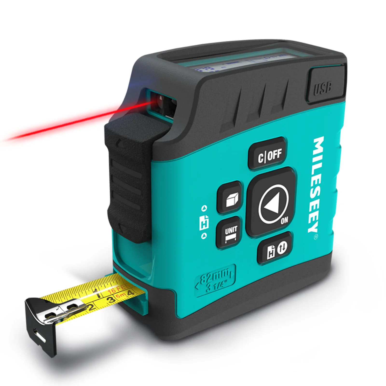 

Mileseey DT20 Custom Logo 3 in 1 Smart Waterproof Round Mini 5M Retractable Digital Distance Meter Measuring Laser Tape Measures
