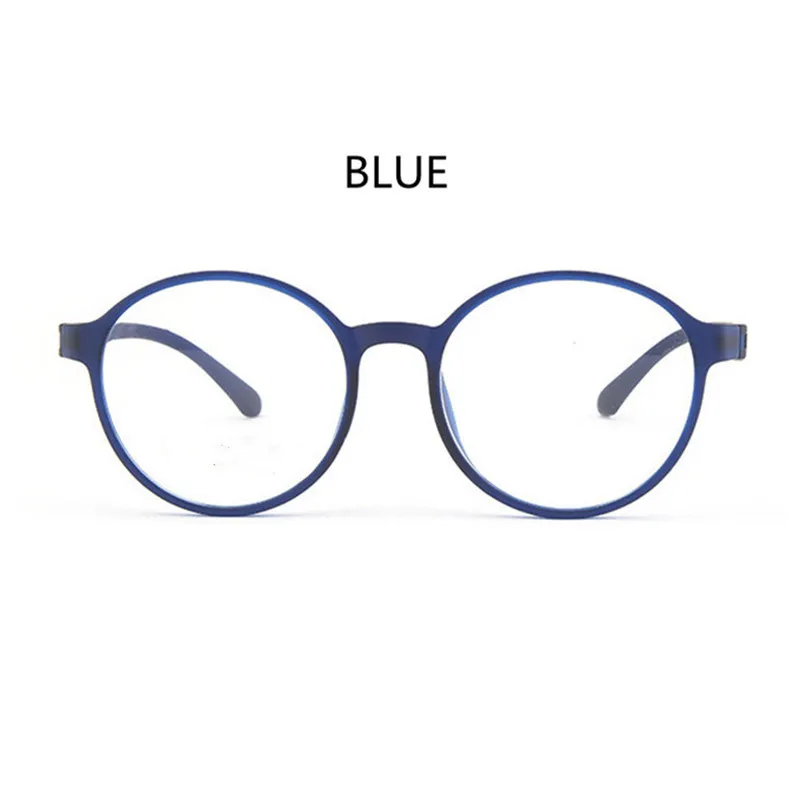 Ultralichte TR90 computerbril tegen blauw licht voor dames en heren Retro schroefvrij ontwerp Leesbril met groot rond frame - afbeelding 1