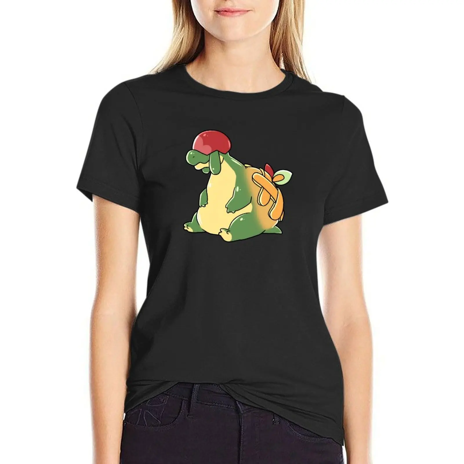 

Appletun Poke T-Shirt blacks animal prinfor sports fans animal print Woman clothing