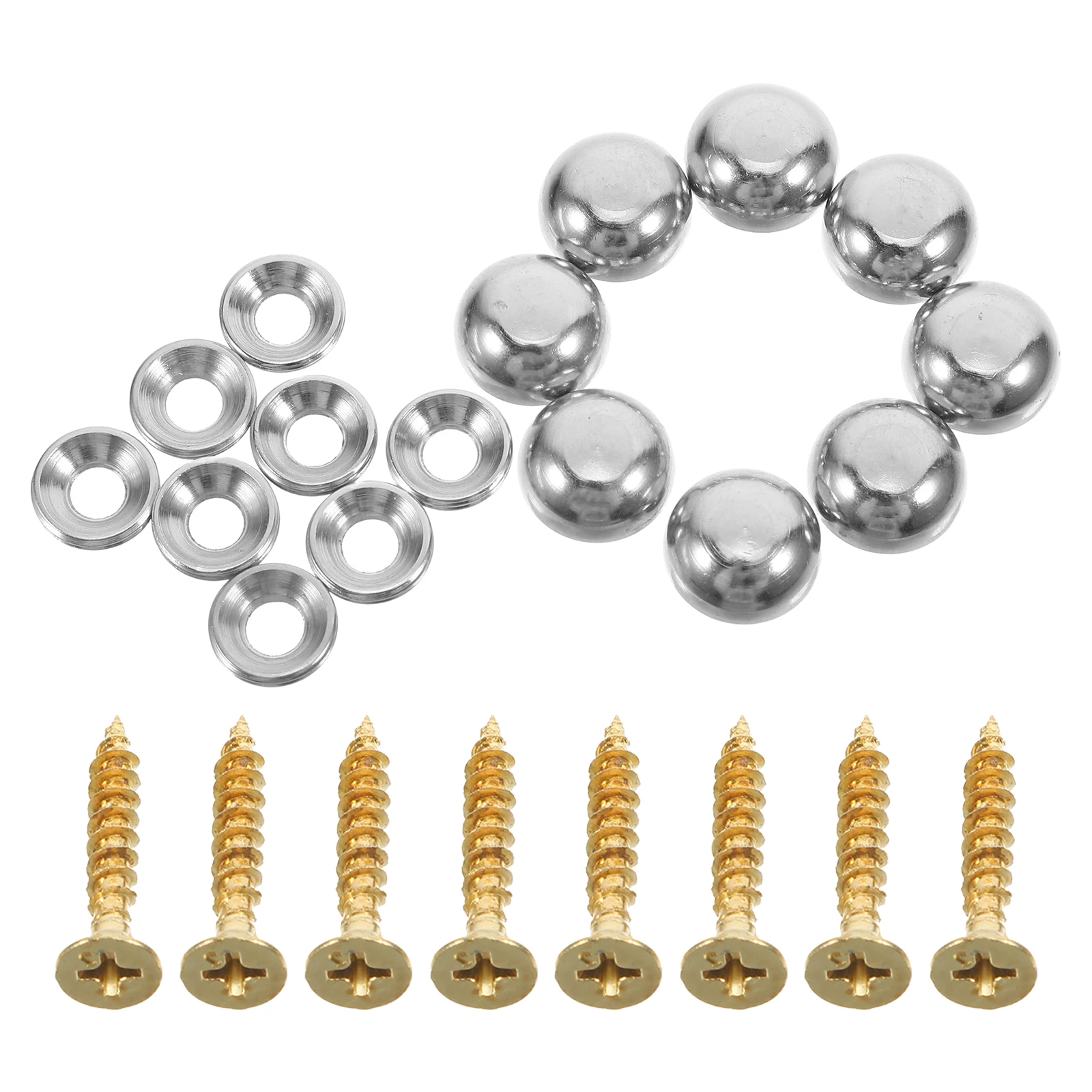 

8Pcs Aesthetic Enhancement Screw Caps Curved Decorative Hardware Multi Material Compatibility Wall Fixtures Screw Caps