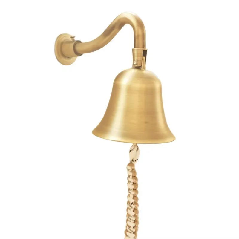 Bronze wall-mounted decorative bell, suitable for tea shops and coffee shops, Chinese-style doorbell