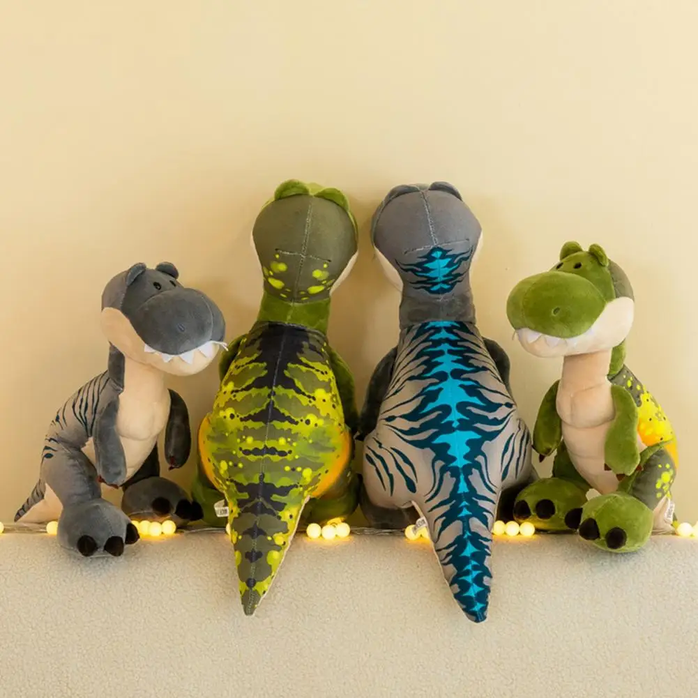 Dinosauro peluche bambola morbido dinosauro giocattolo carino 3d tirannosauro-rex bambola di peluche morbido cuscino di dinosauro farcito natale nuovo per i bambini