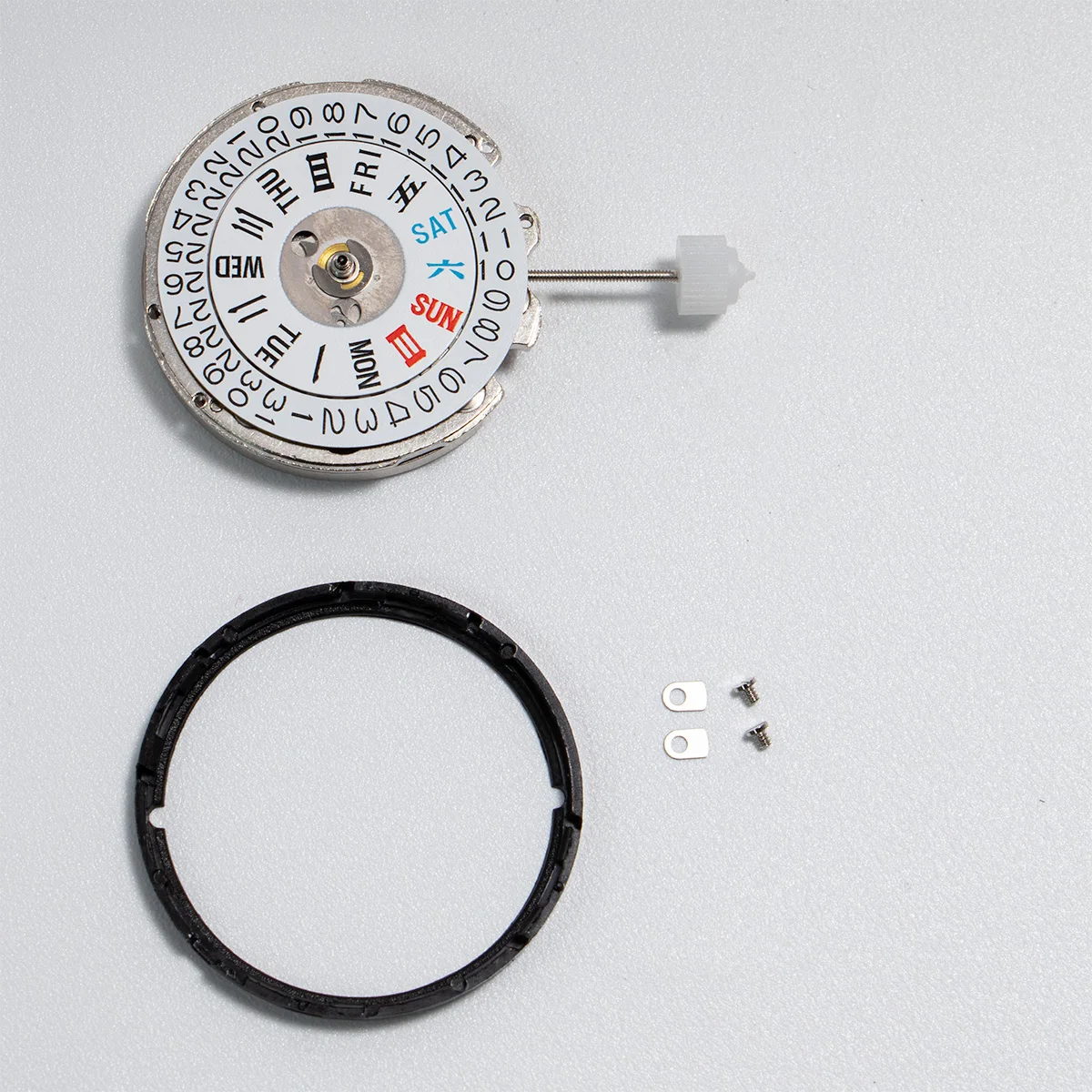 حركة ساعة ميكانيكية أوتوماتيكية لحركة NH36 تقويم مزدوج 3 أيدي حركة ساعة ذاتية الملء استبدال أجزاء الملحقات